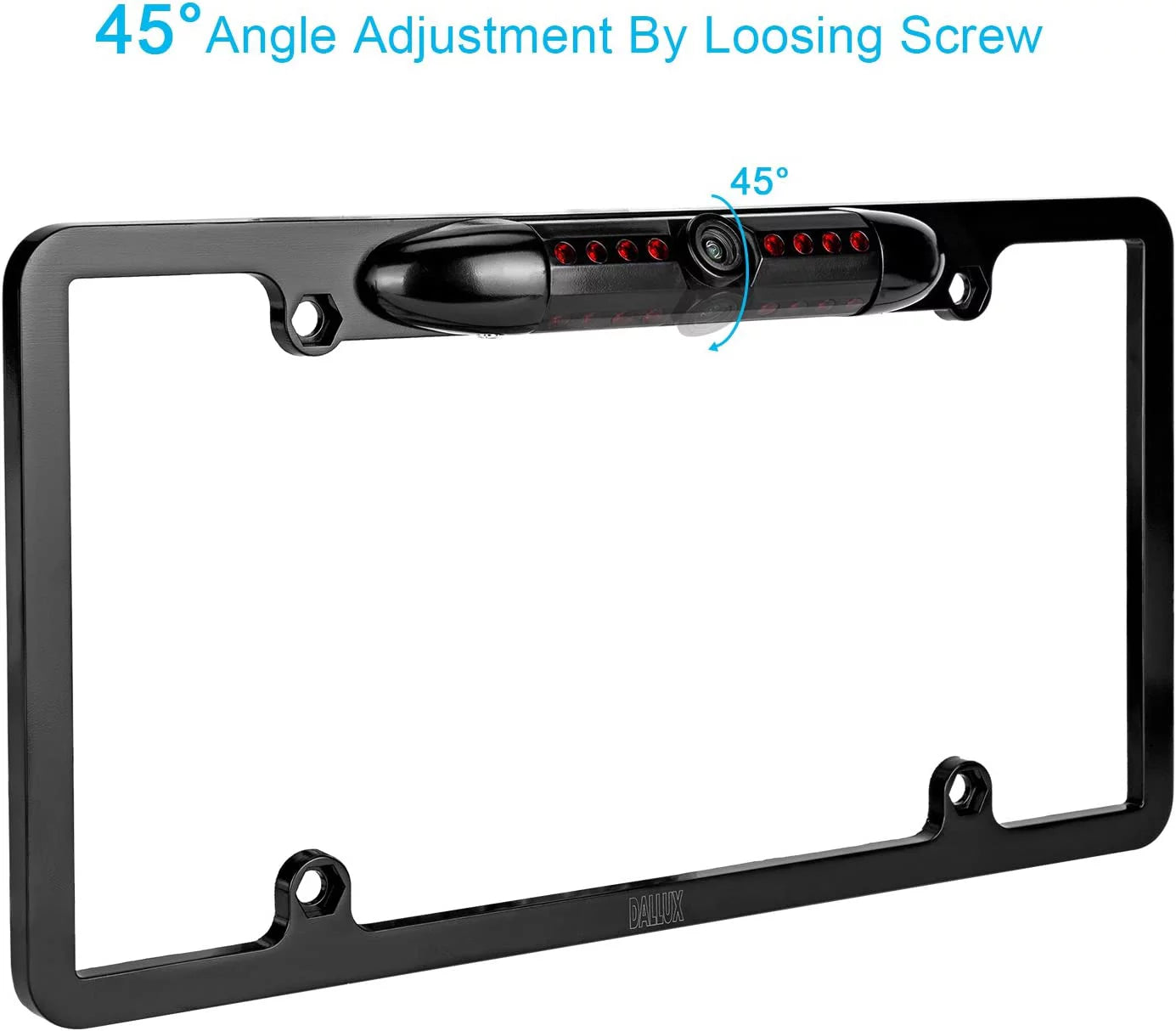 Backup Camera Rearview License Plate Frame for JVC KWV100 KW-V100 Black