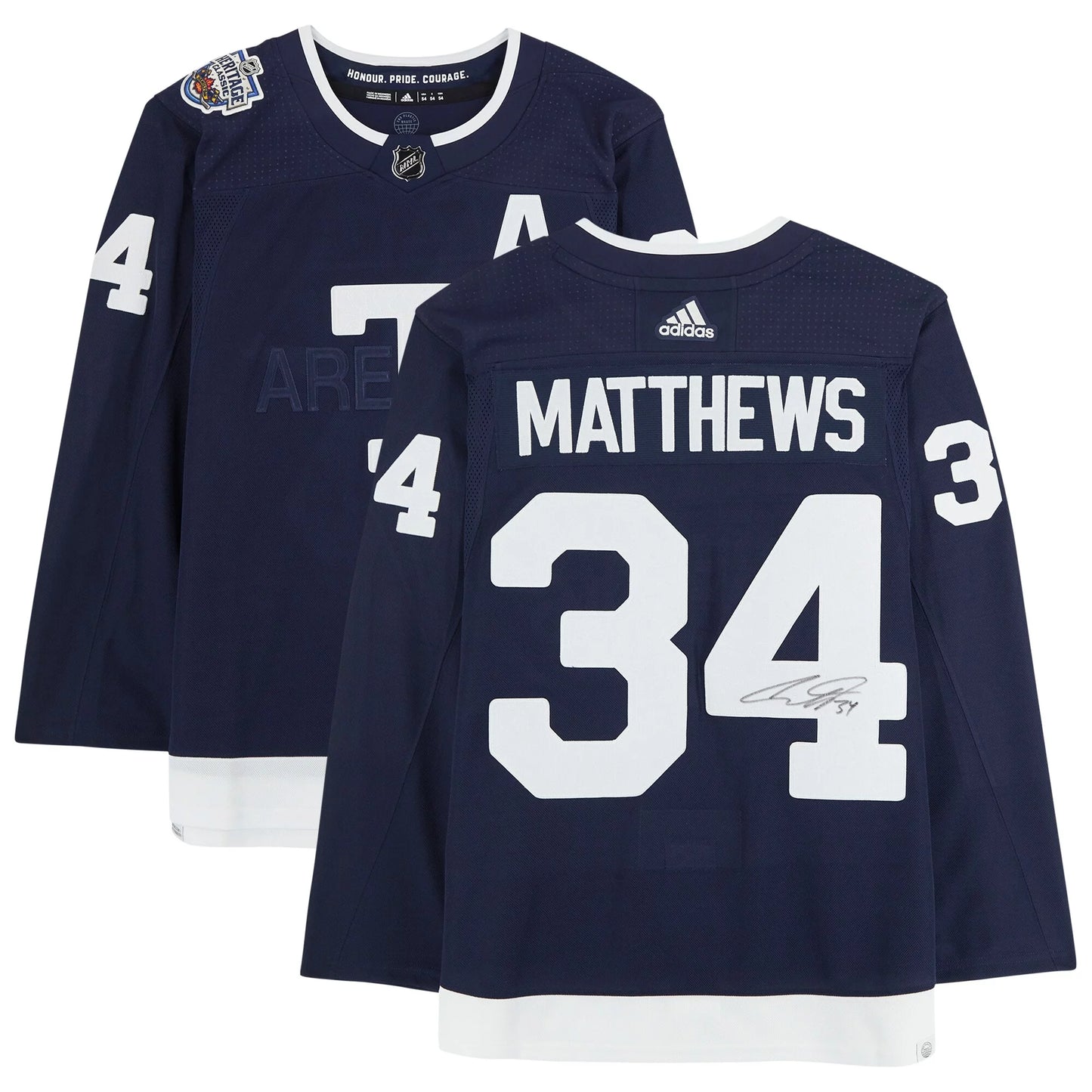 Auston Matthews Navy Toronto Maple Leafs Autographed 2022 Heritage Classic adidas Authentic Jersey