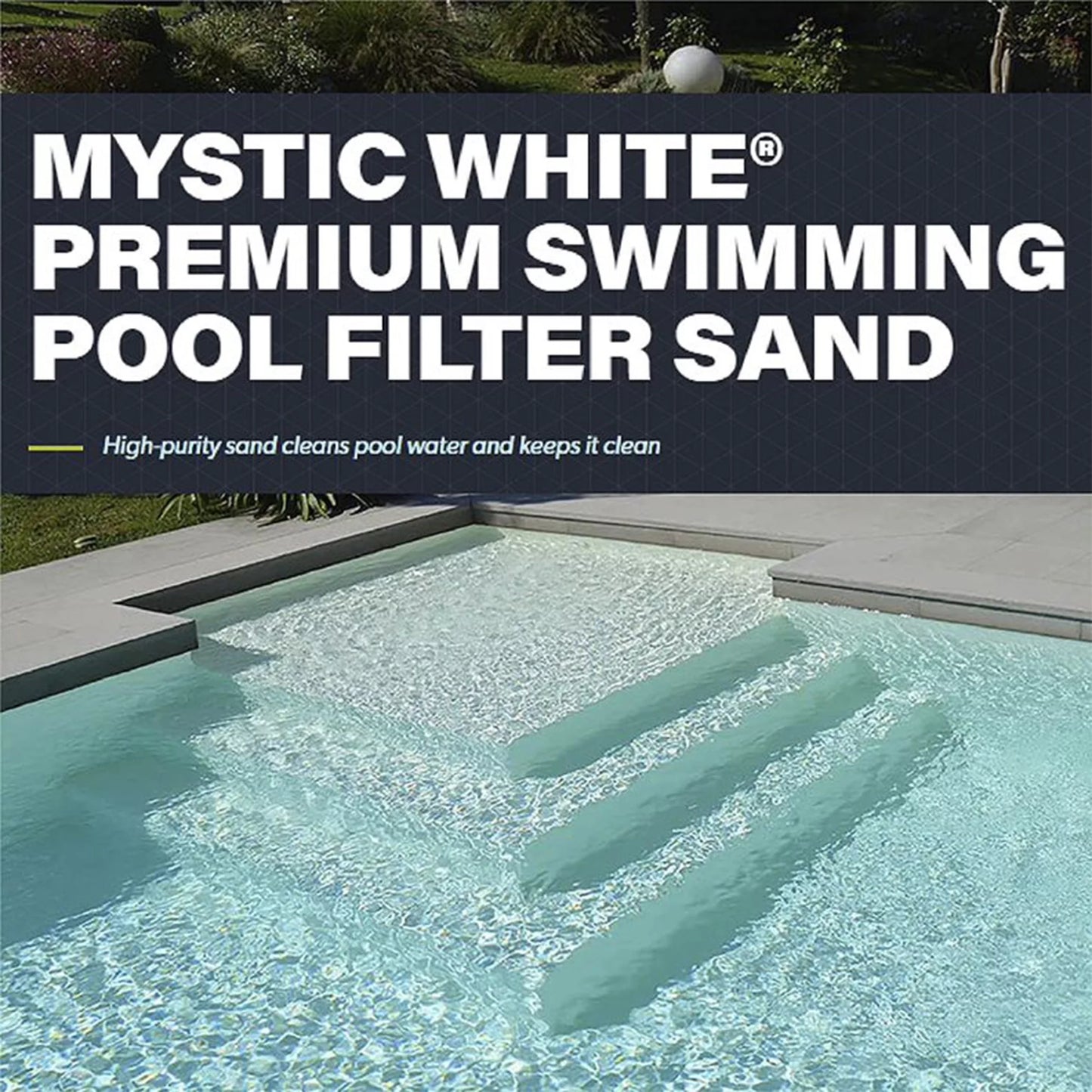 US Silica Mystic White II Swimming Pool Filter Sand, White, 50 Pound Bag