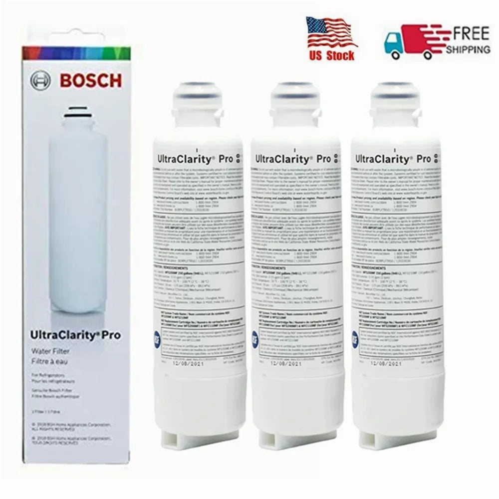 Bosch UltraClarity Pro Water Filter, BORPLFTR50,BORPLFTR55, REPLFLTR55 Replacement/Compatible.(3 Pack)