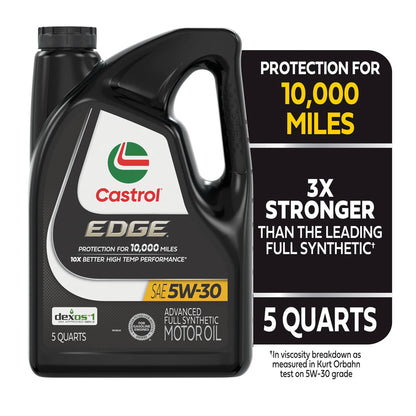 Castrol EDGE 5W-30 Advanced Full Synthetic Motor Oil, 5 Quarts