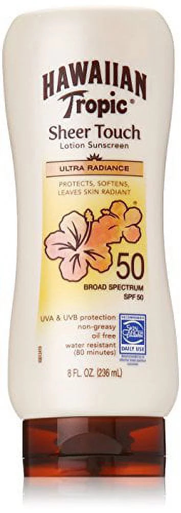 5 Pack Hawaiian Tropic Sheer Touch Lotion Sunscreen, SPF 50, 8 Oz each