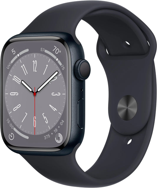 Restored Apple Watch Series 8 45MM Midnight Aluminum Case Midnight Band GPS Only (Refurbished)