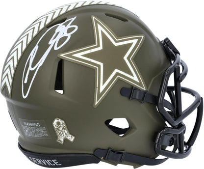 Ceedee Lamb Dallas Cowboys Autographed Riddell 2022 Salute To Service Speed Mini Helmet - Fanatics Authentic Certified