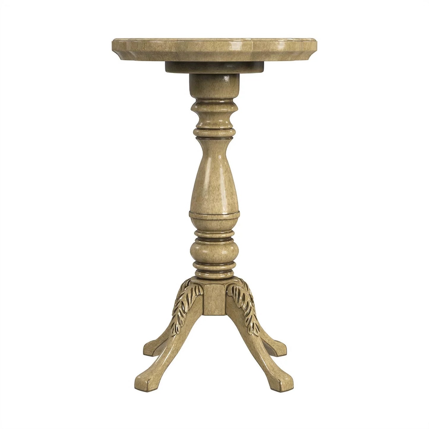 Butler Specialty Whitman Antique Beige Scalloped Edge Accent Table