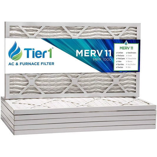 Tier1 16x25x1 Merv 11 Pleated Air/ Furnace Filter - 6 Pack