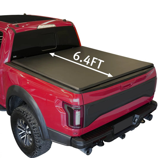 XTWEEX Soft Roll Up Truck Bed Tonneau Cover Fits 2002-2023 Dodge Ram 1500 | 2003-2023 Ram 2500 3500 | 2019+ Ram 1500 Classic Body(Not for New Body) 6.4 FT Bed W/O Rambox