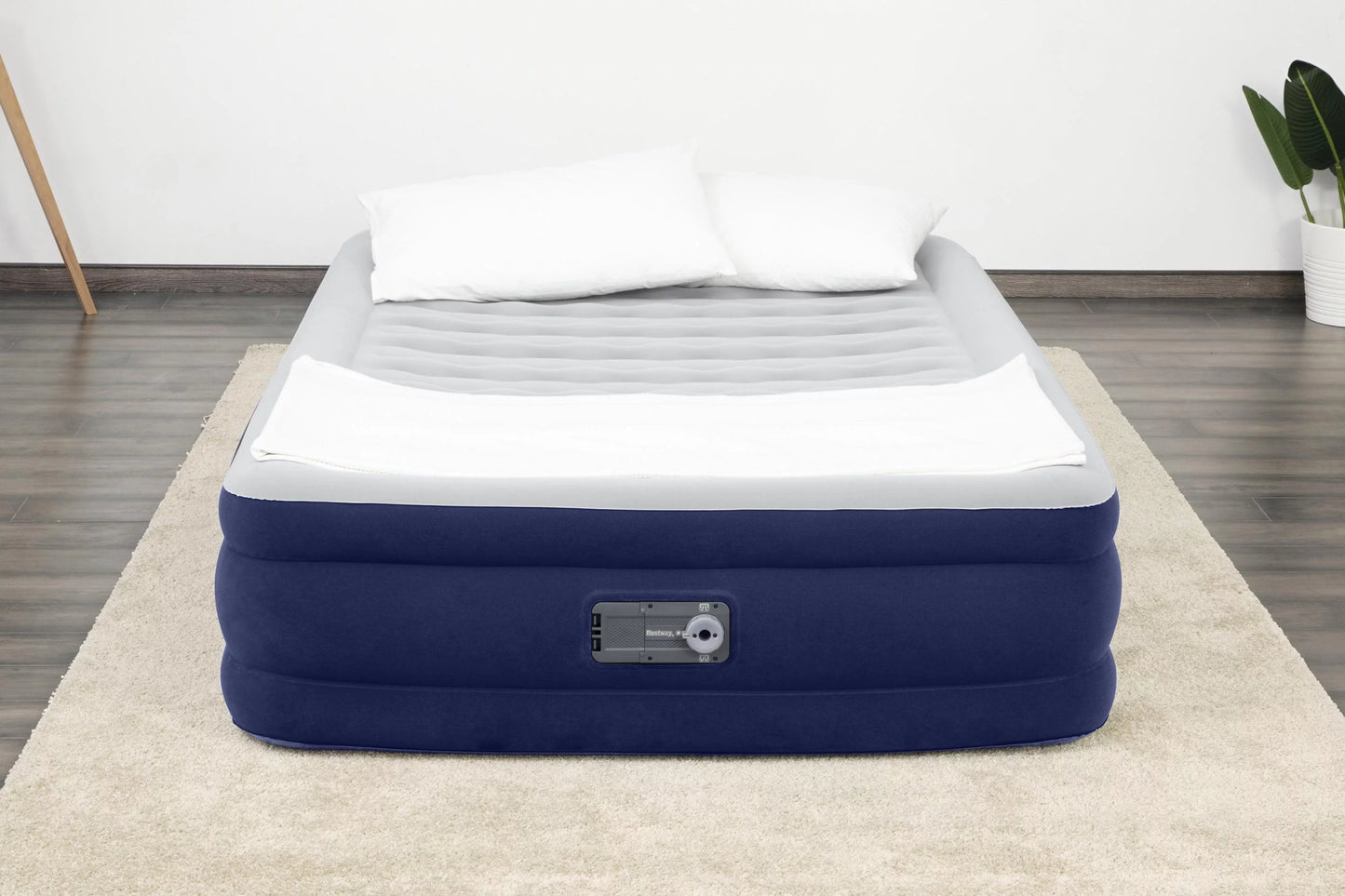 Bestway Tritech 15" Air Mattress Antimicrobial Coating with Built-in AC Pump, Full