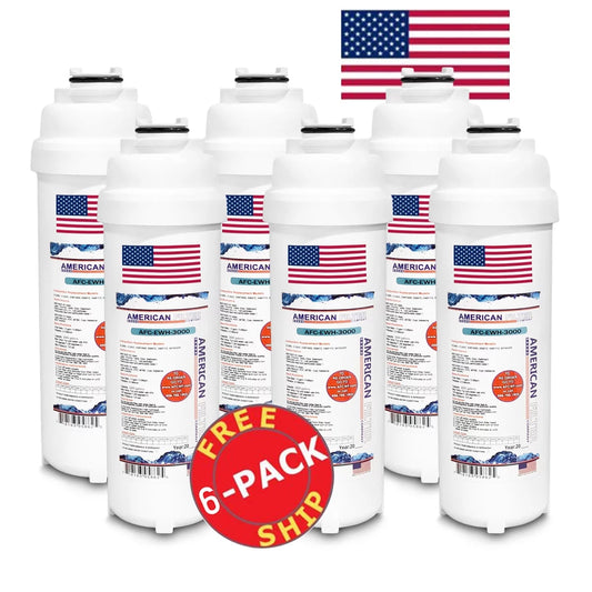 AFC Brand , Water Filters , Model # AFC-EWH-3000 , Compatible with Elkay® LRPB28RAK - 6 Pack - Made in U.S.A.