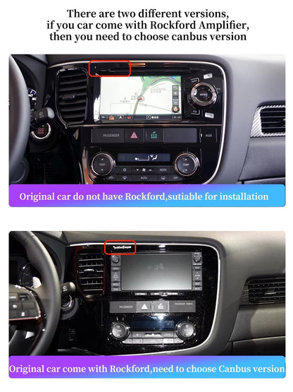 Carplay Android Auto Car Radio GPS For Mitsubishi Outlander 3 GF0W GG0W 2012 - 2018 Android Multimedia Navigation Player