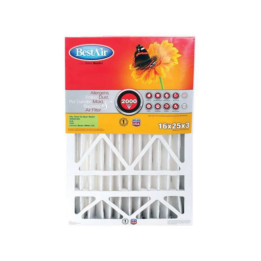 Best Air 25 x 16 x 3 in. 11 MERV Pleated Furnace Filter - Case of 3