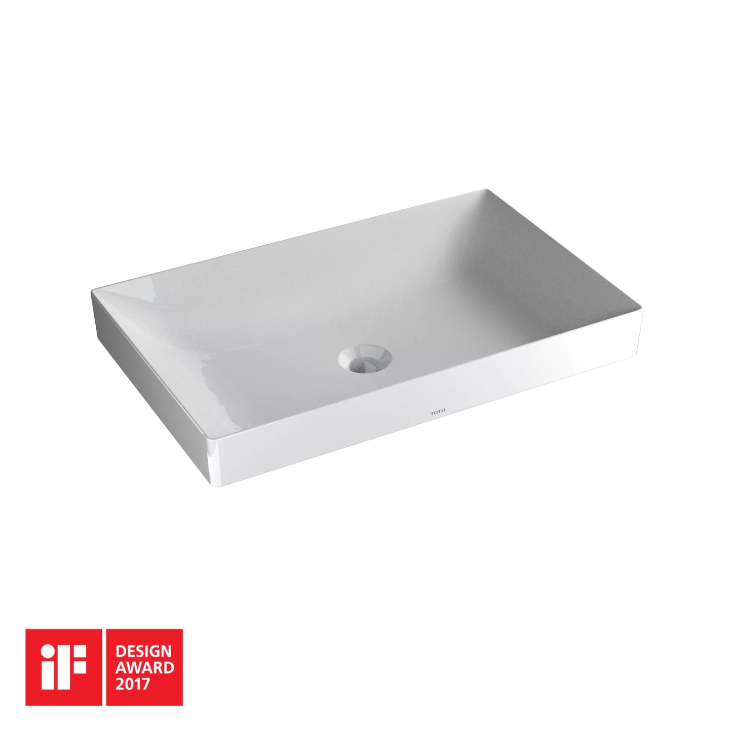 TOTO® Kiwami® Rectangular 23" Vessel Bathroom Sink with CEFIONTECT, Cotton White - LT476GR#01