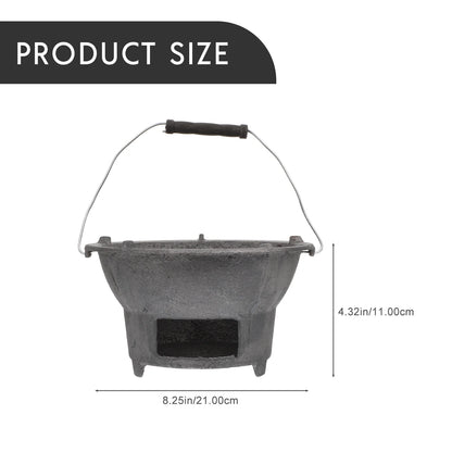 Cast Iron Barbecue Stove Outdoor BBQ Charcoal Stove Camping Barbecue Tool