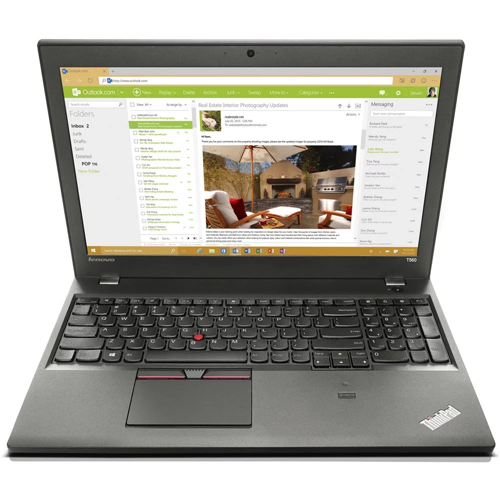 Restored Lenovo Thinkpad T560 Notebook Intel Core i5 2.40 GHz 16 GB Ram 512 GB SSD W10P (Refurbished)