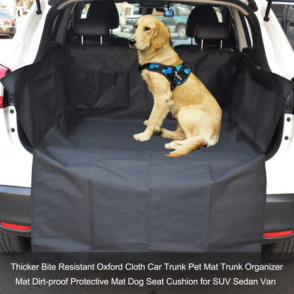 Thicker Bite Resistant Oxford Cloth Car Trunk Pet Mat Trunk Organizer Mat DirtEscape-proof Protective Mat Dog Chair Cushion for SUV Sedan Van