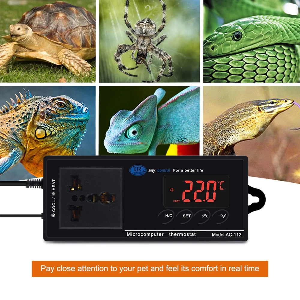 Anself Thermostat Outlet, Digital Temperature Controller with Heating & Cooling Mode for Chest Freezer, Home Brewing, Green House Incubation, Reptiles 40℃~110℃