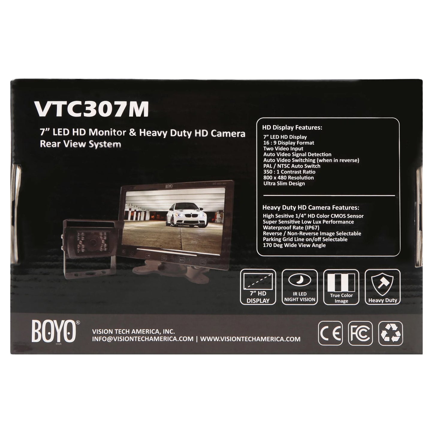 BOYO VTC307M Backup Camera System, Heavy-Duty and 7" Monitor