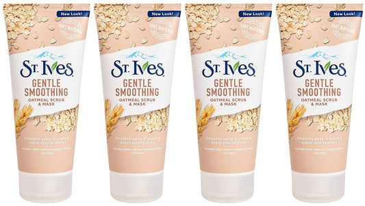 St. Ives Smooth & Nourished Scrub & Mask, Oatmeal 6 Oz (Pack Of 4)