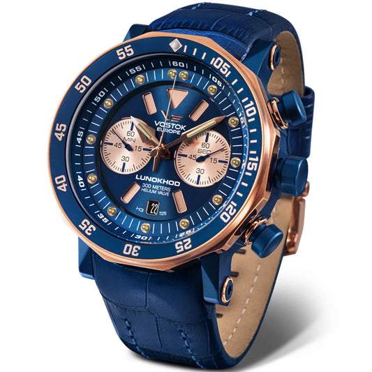 Vostok-Europe Lunokhod 2 Grand Chrono Blue Rose Gold