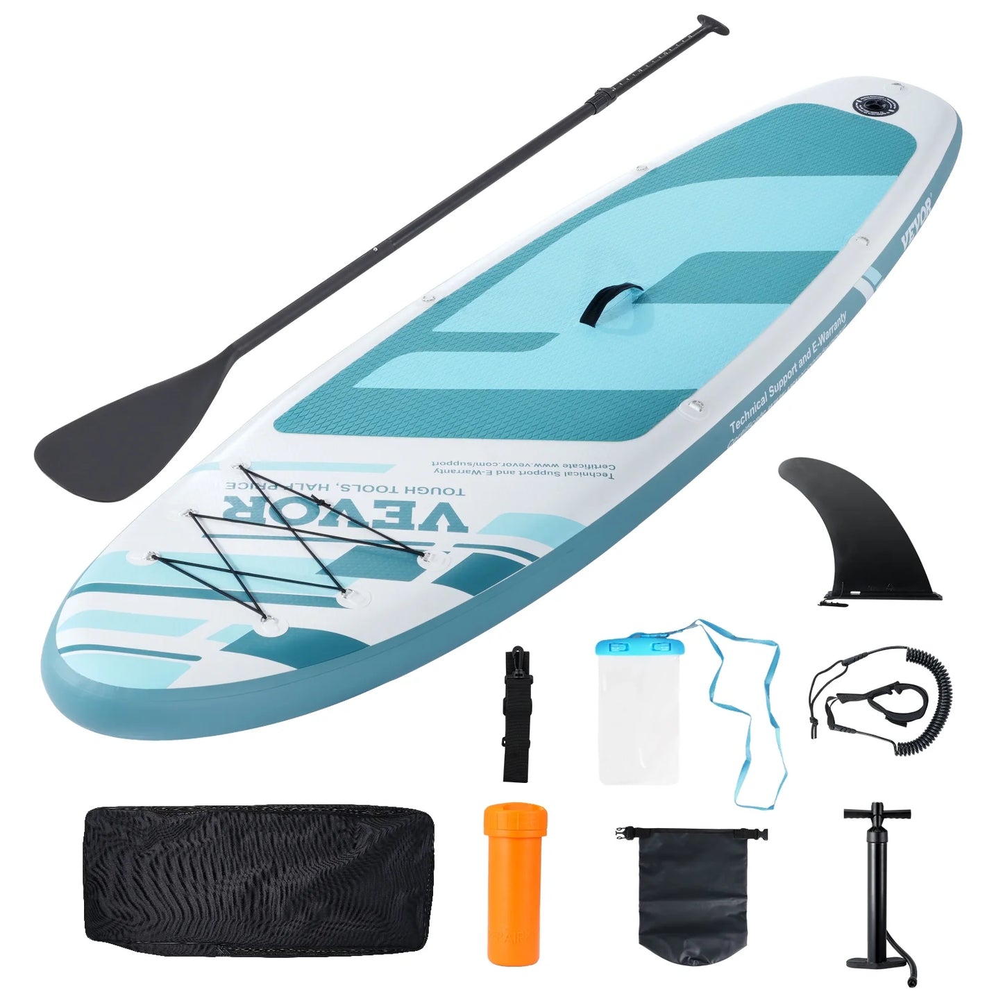 SKYSHALO 11' Sup Inflatable Stand Up Paddle Board Surf Board with Paddle Accessory