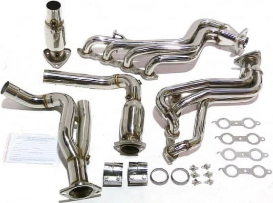 Catted Long Tube Header Fitment For 00 to 03 Chevy/GMC 1500 4.8L/5.3L By OBX-RS