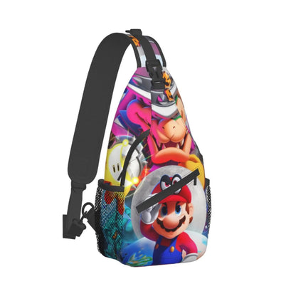 Super Mario Odyssey Chest Bags Crossbody Sling Backpack Unisex Travel Hiking Daypack Shoulder Bag Gifts For Women Men