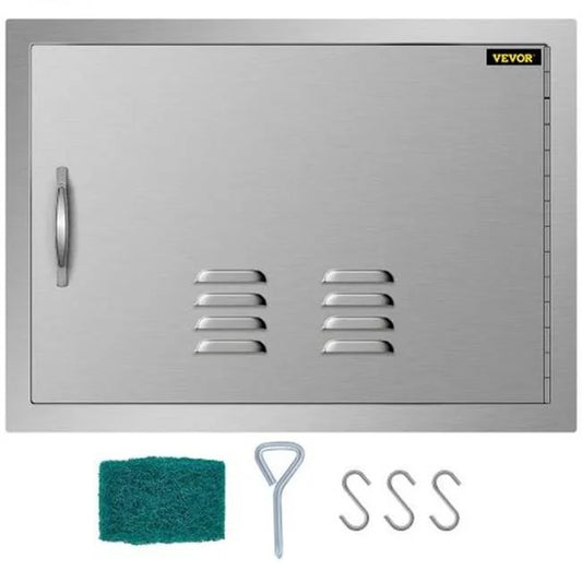 Vevor 24 x 17 in. Horizontal Island BBQ Access Door with Vents Stainless Steel Single Access