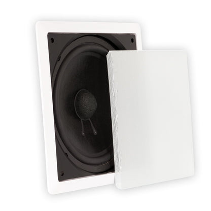 Theater Solutions TS1000 Flush Mount 10" Subwoofer Speaker and Amp Set