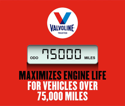 Valvoline High Mileage MaxLife 5W-30 Synthetic Blend Motor Oil 12 QT Garage Box